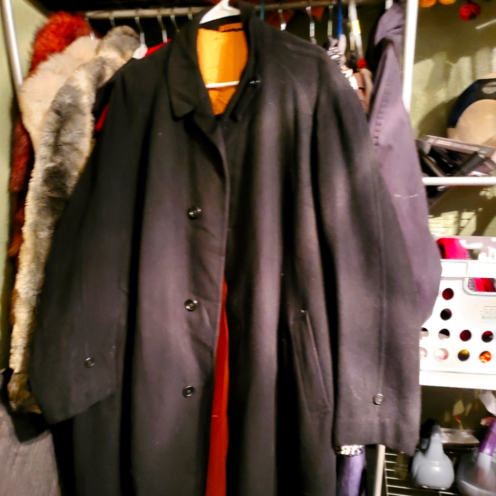 Vintage will coat with gold silk lining.